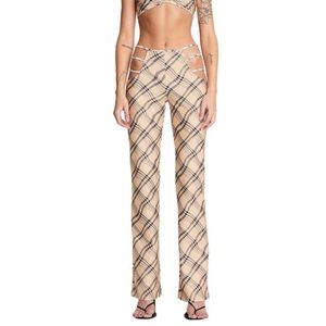 I.AM.GIA plaid pants in caramel